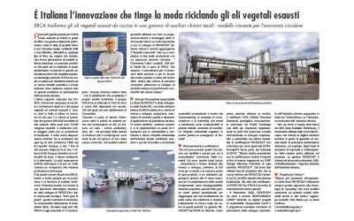 È Italiana l’innovazione che tinge la moda riciclando gli oli vegetali esausti (IL SOLE 24 ORE)