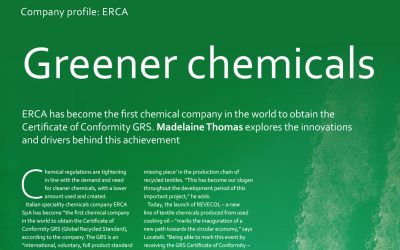 The first chemical company in the world to obtain the Certificate of Conformity GRS