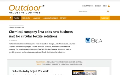 oicompass.com – Chemical company Erca adds new business unit for circular textile solutions
