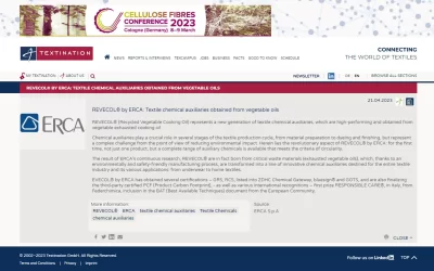 textination.de – REVECOL® by ERCA: Textile chemical auxiliaries obtained from vegetable oils