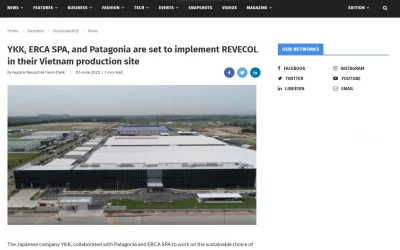 apparelresources.com – YKK, ERCA SPA, and Patagonia are set to implement REVECOL in their Vietnam production site