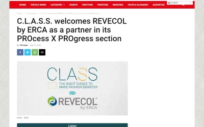 textilesouthasia.com – C.L.A.S.S. welcomes REVECOL by ERCA as a partner in its PROcess X PROgress section