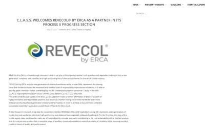 textilevaluechain.in – C.L.A.S.S. WELCOMES REVECOL® BY ERCA AS A PARTNER IN ITS PROCESS X PROGRESS SECTION