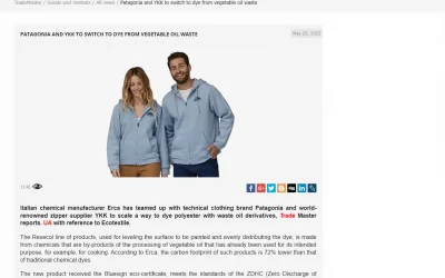 trademaster.ua – Patagonia and YKK to switch to dye from vegetable oil waste