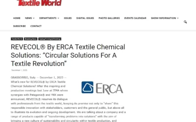 textileworld.com – REVECOL® By ERCA Textile chemical solutions: “Circular solutions for a textile revolution”