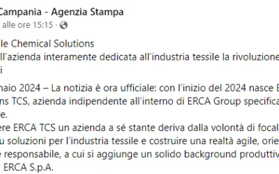facebook.com/agenziastampacampania – Nasce ERCA Textile Chemical Solutions