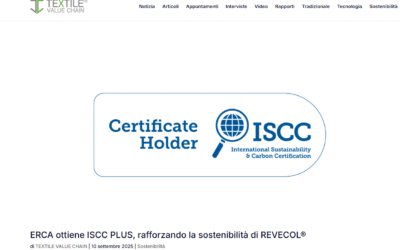 textilevaluechain.in – ERCA obtains ISCC PLUS certification, strengthening the sustainability of REVECOL®