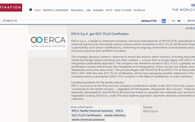 textination.de – ERCA S.p.A. got ISCC PLUS Certification